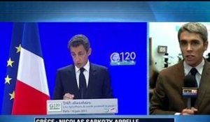 Sarkozy appelle au soutien de l'euro