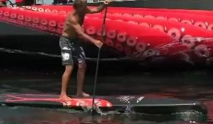 VIDEO Laird Hamilton Leaps Off PUMA's Mar Mostro‏