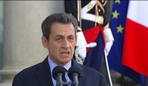 Entretien entre N.Sarkozy et G. Papandreou: discours