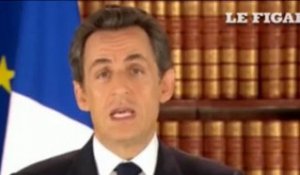 L'allocution télévisée de Nicolas Sarkozy