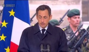Nicolas Sarkozy : "Vous n'êtes pas morts pour rien"