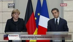 Conférence de presse commune d'Angela Merkel et Nicolas Sarkozy