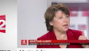 Martine Aubry : "Nicolas Sarkozy a tout cédé à Angela Merkel"