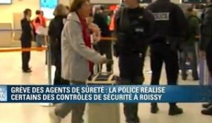 Aéroports : à Roissy, les policiers aux postes des grévistes