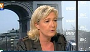 Marine Le Pen sur BFMTV : "Nicolas Sarkozy sera battu si je ne suis pas présente à l'élection présidentielle"
