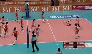 Chine : 16 échanges au volley-ball féminin