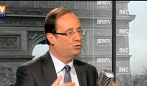 Hollande plaide pour la croissance cpntre les déficits sur BFMTV