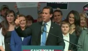 Romney et Santorum, le duel du "Super Tuesday" en 2 minutes
