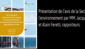 De la gestion des risques environnementaux : la sécurité des plateformes pétrolières en mer - cese