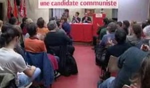 Rouen : meeting de Nathalie Arthaud, candidate de Lutte Ouvrière