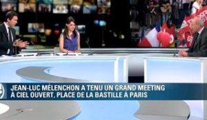 Jean-Luc Mélenchon a tenu un grand meeting place de la Bastille