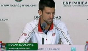 Roland-Garros, 1/4 de finale - Djokovic : "Si Tsonga avait gagné, il l'aurait mérité"