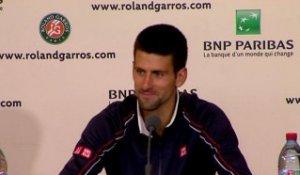 Djokovic in press conference after the 2012 final