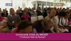 EVENEMENT,Université d'été du Medef - Table ronde " L'Union fait la force"