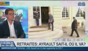 Retraites : Ayrault sait-il où il va ? dans les décodeurs de l'éco - 26/08 3/4