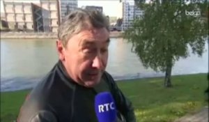 Eddy Merckx en tournage à Liège