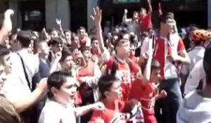 supporters de l'équipe de football turque ch. de haecht