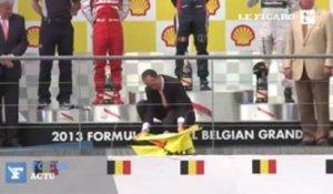 Greenpeace pirate le podium du Grand Prix de Belgique