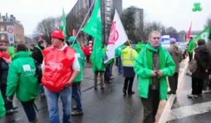 Grêves: barrage filtrant à Namur