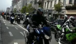 Manifestation de motards à Bruxelles