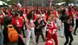Flash mob de la Croix-Rouge à Liège