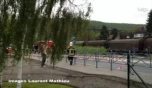 Godinne: collision entre deux trains de marchandises