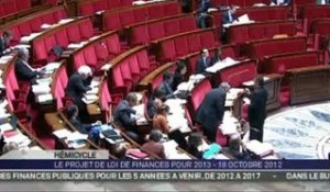 Travaux en séance : Discussion sur le projet de loi de finances pour 2013 (suite)