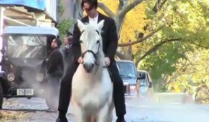 Colin Farrell à cheval pour son film Winter's Tale