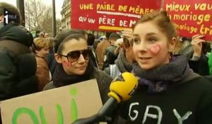 Grand rassemblement à Paris pour le mariage gay