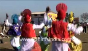 Cultural dance Bhangra in Rural Olympics