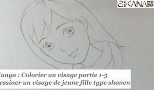 Manga : colorier un visage à l'aquarelle 1-5 - Dessiner un visage de jeune fille type shonen - HD