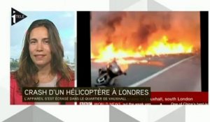 Crash d'un hélicoptère à Londres