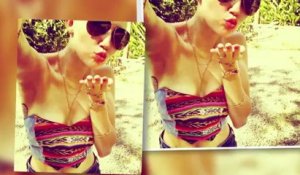 Miley Cyrus dévoile son ventre plat au Costa Rica