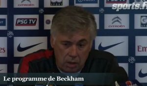 Beckham, Sakho, Ménez: les mises au point d'Ancelotti
