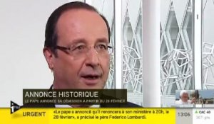 Hollande : la décision du pape est "éminemment respectable"