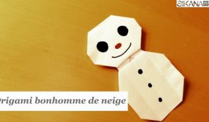 Origami : Bonhomme de neige en papier - HD