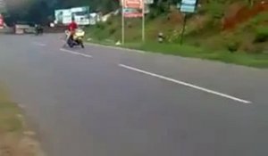 Freinage raté à moto