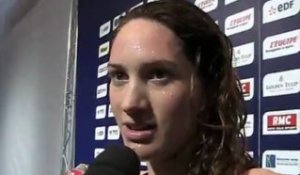 Championnats de France de natation. Camille Muffat après les séries du 400 m