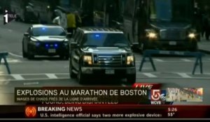 Les cortèges de police se rendent sur le lieu des explosions à Boston