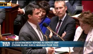 Manuel Valls s'emporte à l'Assemblée sur le mariage pour tous - 23/04