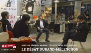 «En direct de Mediapart» : Le débat Jean-Luc Mélenchon / Pascal Durand