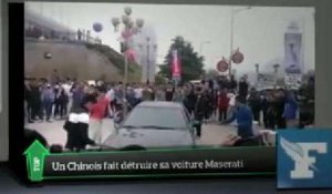 Un Chinois en colère détruit sa Maserati : le Top Média du 16 mai 2013