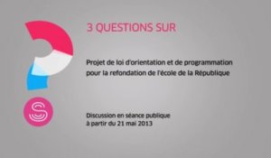 [Questions sur] Le projet de loi d'orientation et de programmation pour la refondation de l'école de la République