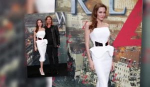 La star du jour Angelina Jolie, magnifique en blanc à une première en Allemagne avec Brad Pitt