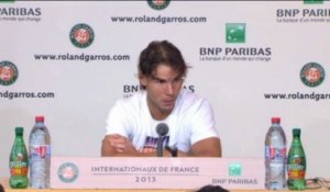 Roland-Garros, quarts - Nadal ne cache pas sa nervosité