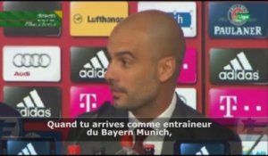 Pep Guardiola : "Au Bayern, j'ai la pression"