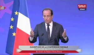 Discours de François Hollande à la Conférence sociale