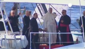 Le pape François à Lampedusa