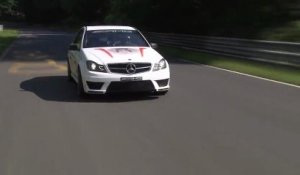 Podolski et Rosberg s'amusent en Mercedes AMG C63 sur le Nürburgring