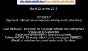 Mission Culture-acte2 | Audition du SYNDEAC (Syndicat national des entreprises artistiques et cultur